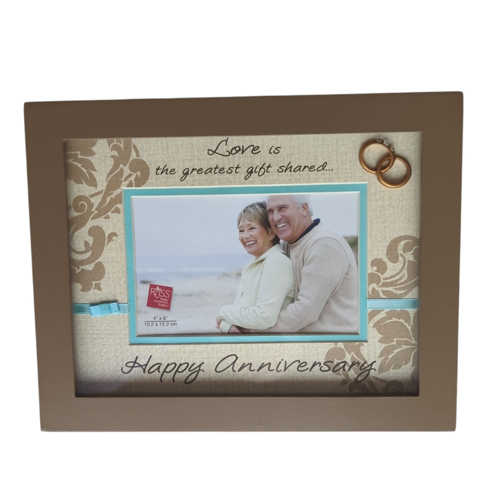 NWT White Lace & Promises Anniversary Picture Photo Frame 4"x6"
